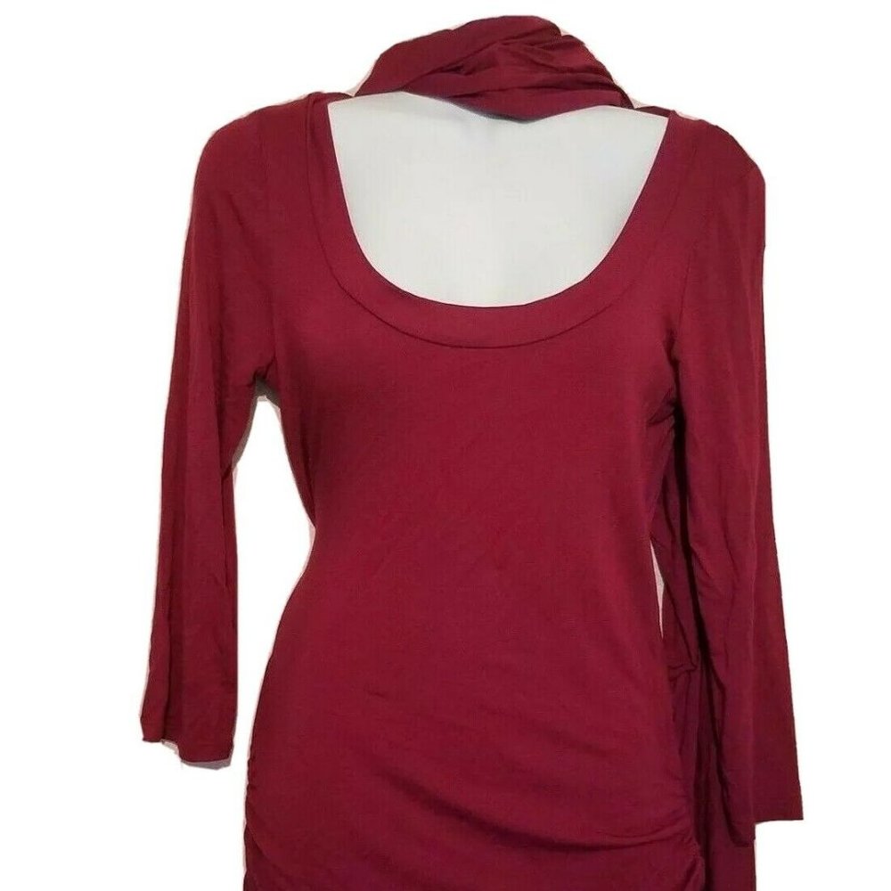 FANG Maroon Scoop Neck Tunic